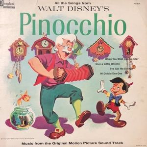 Walt Disney Pinocchio Movie Soundtrack Vinyl Lp